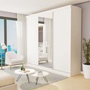 Ver imagem 1 de Guarda Roupa Casal Premium Barcelona 205,9cm com Espelho 3 Portas 4 Gavetas Yescasa Branco