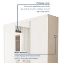 Ver imagem 3 de Guarda Roupa Casal Premium Barcelona 205,9cm com Espelho 3 Portas 4 Gavetas Yescasa Branco
