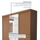 Ver imagem 3 de Guarda Roupa Casal Premium Barcelona 205,9cm com Espelho 3 Portas 4 Gavetas Yescasa Marrom/Freijó