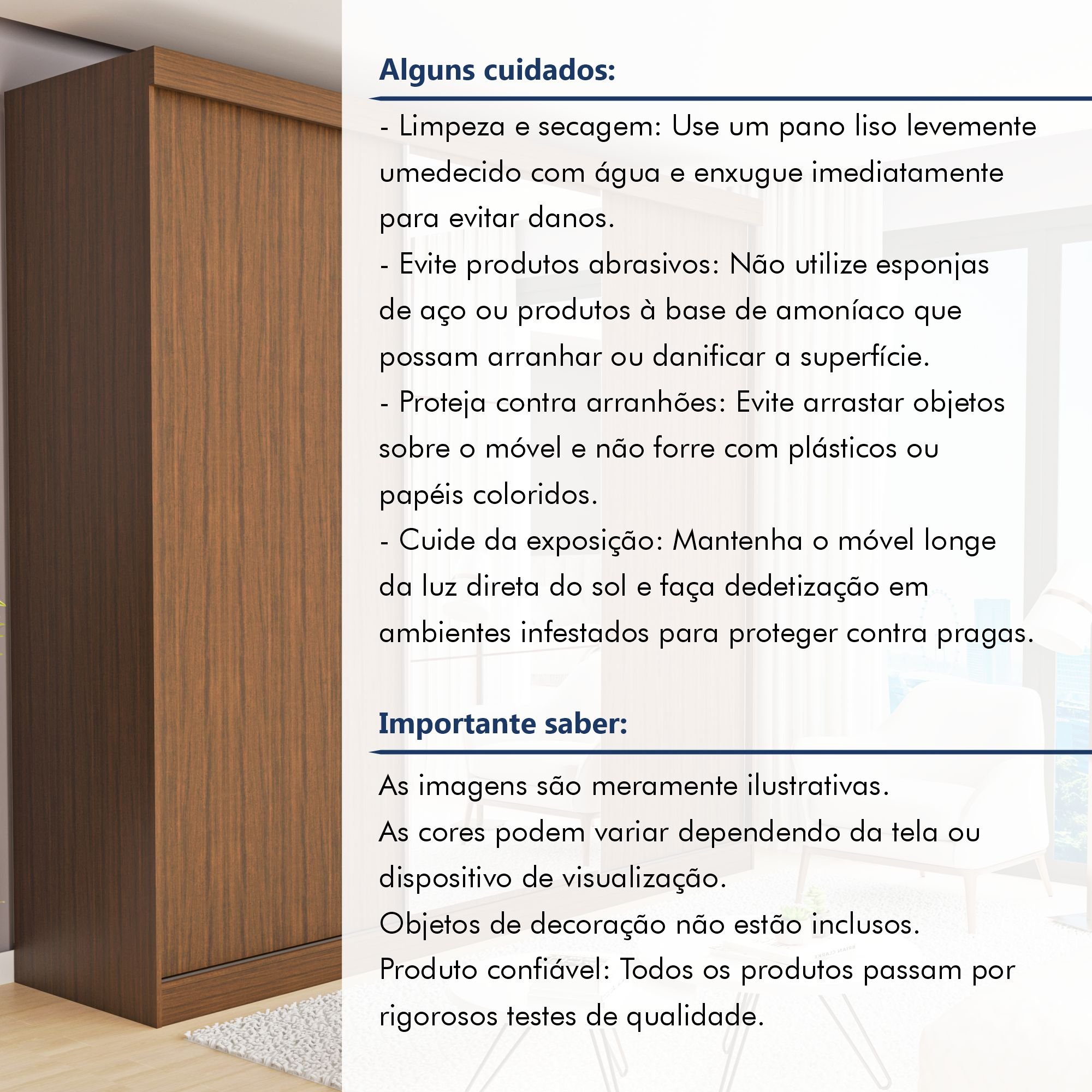 Guarda Roupa Casal Premium Barcelona 205,9cm com Espelho 3 Portas 4 Gavetas Espresso Móveis     - 10