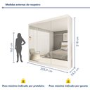Ver mais imagens de Guarda Roupa Casal Premium Rennes 205,9cm com Espelho 3 Portas 4 Gavetas Yescasa Branco