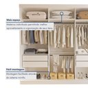 Ver imagem 6 de Guarda Roupa Casal Premium Rennes 205,9cm com Espelho 3 Portas 4 Gavetas Yescasa Branco