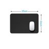 Kit 2 Mouse Pad Pequeno 25x20 Couro Eco Retangular Preto - 4