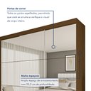 Ver imagem 3 de Guarda Roupa Casal Premium Rennes 205,9cm com Espelho 3 Portas 4 Gavetas Yescasa Marrom/Freijó