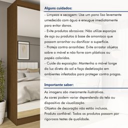 Guarda Roupa Casal Premium Rennes 205,9cm com Espelho 3 Portas 4 Gavetas Espresso Móveis     - 10