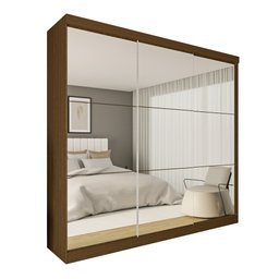 Guarda Roupa Casal Premium Rennes 205,9cm com Espelho 3 Portas 4 Gavetas Espresso Móveis     - 12