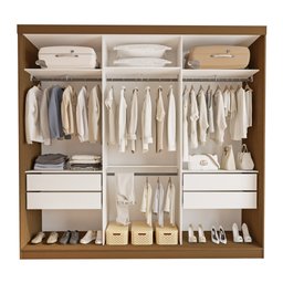 Guarda Roupa Casal Premium Rennes 205,9cm com Espelho 3 Portas 4 Gavetas Espresso Móveis     - 11