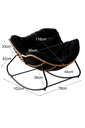 Ver imagem 5 de Poltrona de Balanço Nut White Arrow Preto Design Ergonômico Descanso Leitura Decoração Sala Quarto