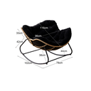 Ver imagem 5 de Poltrona de Balanço Nut White Arrow Preto Design Ergonômico Descanso Leitura Decoração Sala Quarto