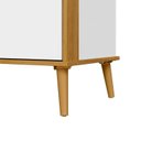 Ver mais imagens de Guarda-Roupa Infantil 3 Portas 2 Gavetas 100% MDF Retrô Magic Baby Carvalho e Branco