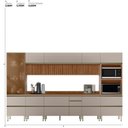 Ver imagem 3 de Cozinha Completa Modulada 8 Peças 100% MDF Proença Bege/Nogueira/Nude Prime