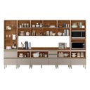 Ver imagem 4 de Cozinha Completa Modulada 8 Peças 100% MDF Proença Bege/Nogueira/Nude Prime