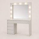 Ver imagem 2 de Camarim Espelho LED MDF 1,36m Polly -Belaris Móveis:Off White