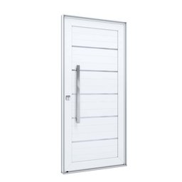 Porta de Alumínio Lambri 215x105cm com Friso e Puxador de 80 cm Lucasa Alumínio - 3