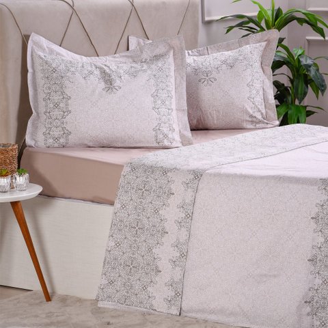 Jogo de Cama Queen 200 Fios 100% Algodão Extra Macio