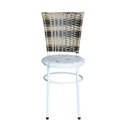 Ver imagem 3 de 6 Cadeiras para Mesa Branca Hawai Cappuccino Premium Assento Floral:floral Areia