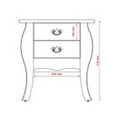 Ver imagem 5 de Mesa de Cabeceira Bombe Premier Off-White- Patrimar Móveis