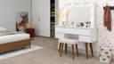 Ver imagem 1 de Penteadeira Camarim Strass com Banqueta Branco - Patrimar