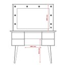 Ver imagem 4 de Penteadeira Camarim Strass com Banqueta Branco - Patrimar