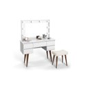 Ver imagem 2 de Penteadeira Camarim Strass com Banqueta Branco - Patrimar