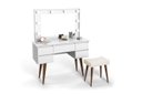 Ver imagem 2 de Penteadeira Camarim Strass com Banqueta Branco - Patrimar