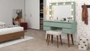 Ver imagem 1 de Penteadeira Camarim Strass com Banqueta Verde Bellagio - Patrimar