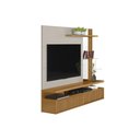 Ver imagem 6 de Home P/ Tv até 60 Pol Maragogi C/ 2 Porta e 2 Prateleiras 182x154cm Nature/off White - Linea Brasil