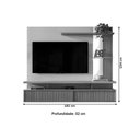 Ver imagem 5 de Home P/ Tv até 60 Pol Maragogi C/ 2 Porta e 2 Prateleiras 182x154cm Nature/off White - Linea Brasil