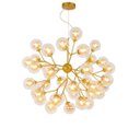 Ver imagem 1 de Lustre Luminária Pendente Dourado 70cm 36 Lâmpadas G9