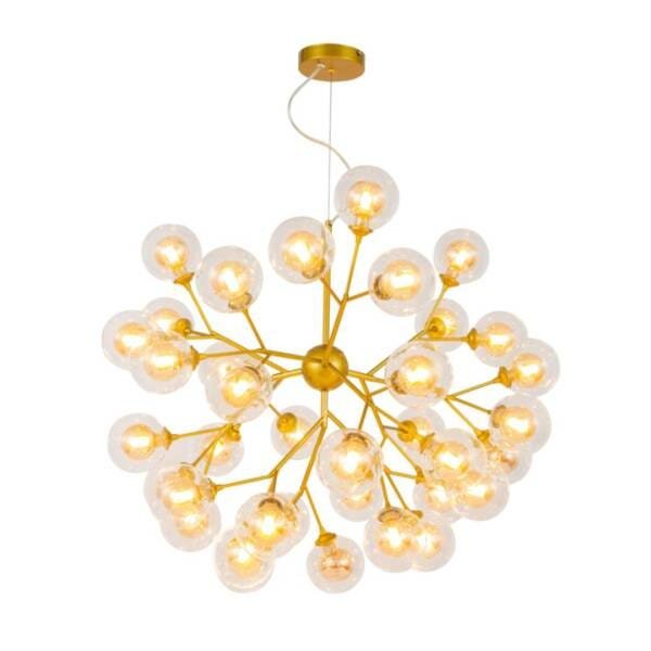 Lustre Luminária Pendente Dourado 70cm 36 Lâmpadas G9 - 3