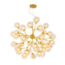 Ver imagem 3 de Lustre Luminária Pendente Dourado 70cm 36 Lâmpadas G9