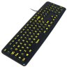 Teclado Ampliado Adaptado Baixa Visão Idosos em Alto Contraste com Teclas Pretas Letras Amarelas - 2