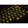 Teclado Ampliado Adaptado Baixa Visão Idosos em Alto Contraste com Teclas Pretas Letras Amarelas - 3