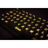 Teclado Ampliado Adaptado Baixa Visão Idosos em Alto Contraste com Teclas Pretas Letras Amarelas - 4