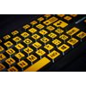 Teclado Ampliado Adaptado Baixa Visão Idosos em Alto Contraste com Teclas Amarelas Letras Pretas - 3