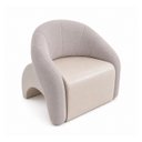 Ver imagem 4 de Poltrona Decorativa Confortável Pé Palitos:Linho Avelã