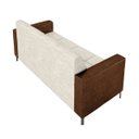 Ver imagem 7 de Sofá Living Decorativo Houston 2 Lugares 200cm Pés em Metal Linho/pu Off White/ Marrom G33 - Gran Be