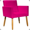 Ver imagem 2 de Kit 2 Poltronas Decorativas Para Recepção Manicure Sala Escritório Consultório Corino