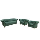 Ver imagem 1 de Conjunto Sofá 02 Poltronas Chesterfield Conde D'el Via Encanto Veludo Verde