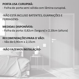 Porta Lisa Semi-Sólida Curupixá Folha 210x82cm - 3