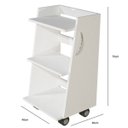 Ver imagem 2 de Kart Clínico Auxiliar com 3 Prateleiras e Rodízios