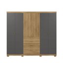 Ver imagem 4 de Guarda Roupa Casal Dubai Ouro 6 Portas de Bater 4 Gavetas MDF Nature-Alasca Vila Rica