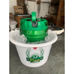 Porta Barril 5l À Gelo P/ Barril 5l Heineken ou Budweiser - Branco - 3