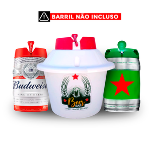 Porta Barril 5l À Gelo P/ Barril 5l Heineken ou Budweiser - Branco