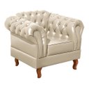 Ver imagem 4 de Conjunto Sofá Chesterfield 3 Lugares + 2 Poltronas Dom Pedro - Couríssimo Bege