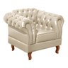 Conjunto Sofá Chesterfield 3 Lugares + 2 Poltronas Dom Pedro - Couríssimo Bege - 4