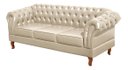 Ver imagem 2 de Conjunto Sofá Chesterfield 3 Lugares + 2 Poltronas Dom Pedro - Couríssimo Bege
