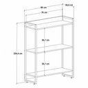 Ver imagem 2 de Estante Livreiro Multiuso Dynamica Industrial 80cm 3 Prateleiras C08 Carvalho Dark
