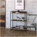 Ver imagem 4 de Estante Livreiro Multiuso Dynamica Industrial 80cm 3 Prateleiras C08 Carvalho Dark