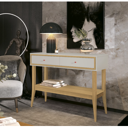 Aparador Buffet Balcão Bari Hall e Sala de Estar com 2 Gavetas 100 Cm Edn - 1